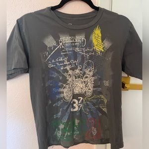 Cyber Y2K skull motorcycle Shirt